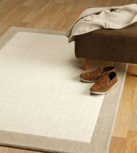 This image shows one of our modern styled rugs finishing off a room.