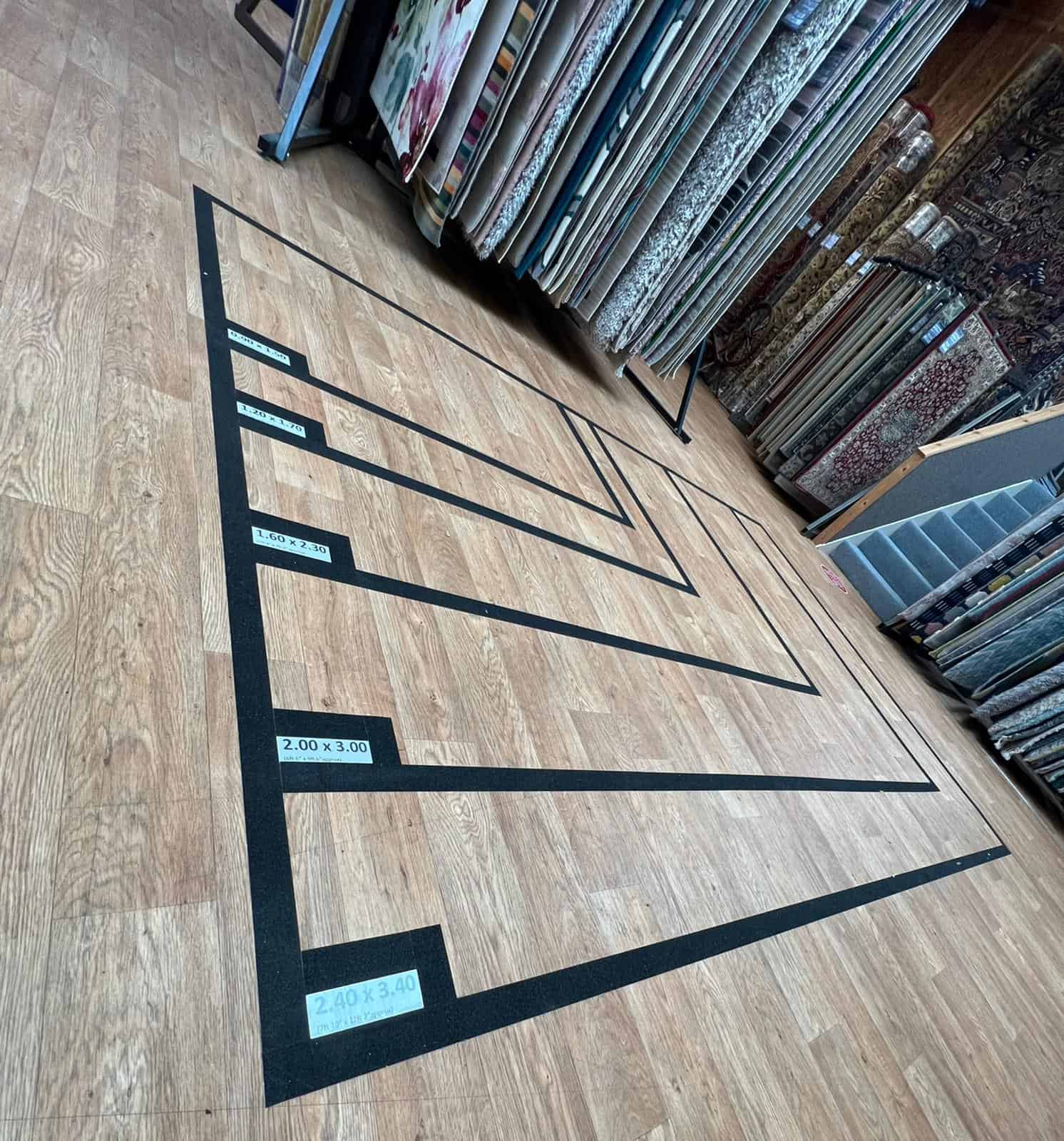 Alternative view of our rug size guide