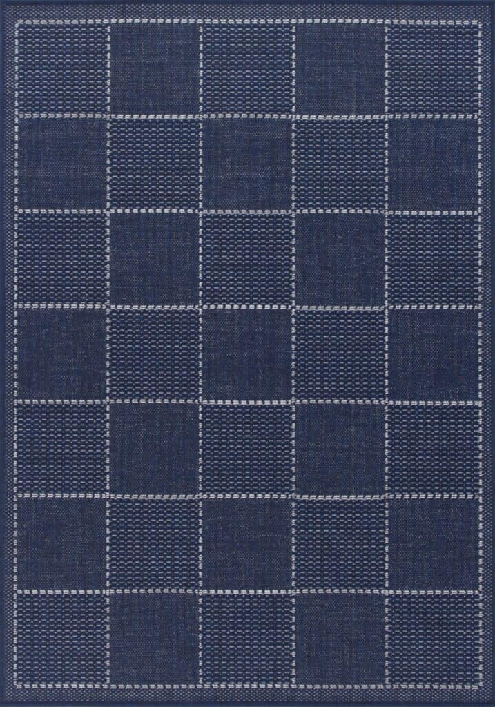 Checked Flatweave Blue 