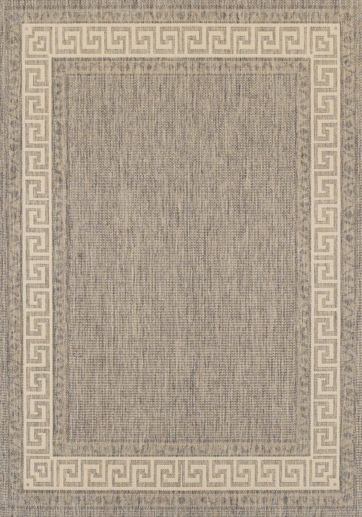 Greek Key Flatweave Grey
