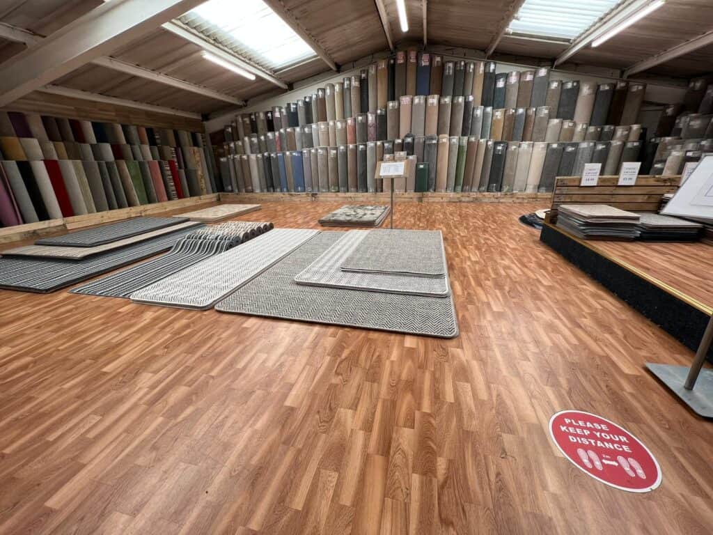Image showing full view of showroom for remnant rugs