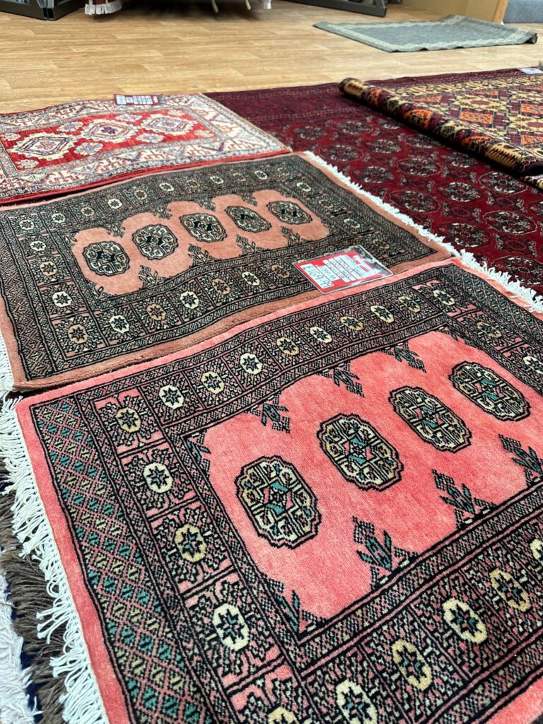Image showing traditional oriental rugs laid out on the floor