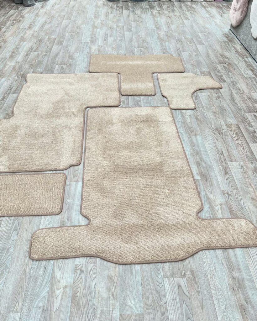 Custom Motorhome Carpets Laid Out