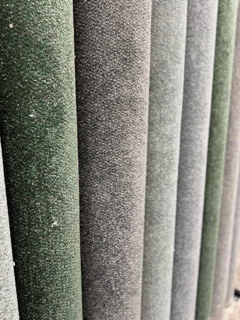 Close up image showing the selection of the best motorhome carpets called Stainfree Tweed