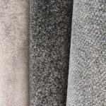 A row of different coloured Stainfree Tweed carpets.